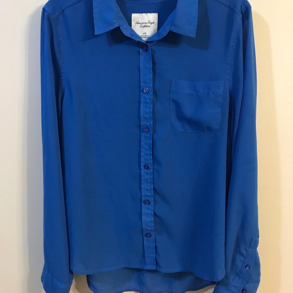 American Eagle - Sheer Button Down